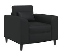 vidaXL Sillón Negro Cuero sintético