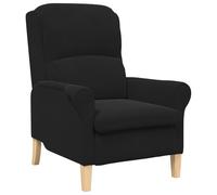 vidaXL Sillón Negro Negro Tela, Madera Estándar Ergonómico
