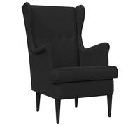 vidaXL sillón Negro Tela, Silla de Dormitorio Moderna, cómoda y Elegante, Asiento Suave para casa con un diseño Chic en Tela