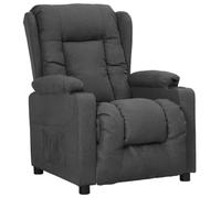 Sillón Reclinable De Tela Gris Oscuro Vidaxl
