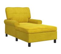 vidaXL Sillón reclinable Amarillo 91 x 157 x 91 cm Terciopelo, Sala de Estar, Rectangular, Moderno, Duradero, Diseño Elegante, Comodidad, Uso versátil, Funcional, Opciones de mobiliario Elegantes