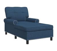 vidaXL Sillón reclinable con cojín Azul 91 x 157 x 91 cm Tela, Sala de Estar, Diseño Rectangular, Estilo Contemporáneo, Inlays Decorativos, Materiales Duraderos, para Espacios Modernos