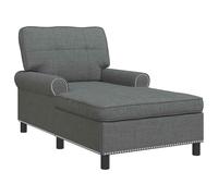 vidaXL Sillón reclinable con cojín Gris Oscuro 91 x 157 x 91 cm Tela, Sala de Estar, Diseño Rectangular, Estilo Contemporáneo, Inlays Decorativos, Materiales Duraderos, para Espacios Modernos