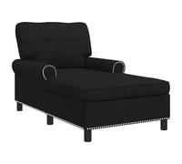vidaXL Sillón reclinable con cojín Negro 91 x 157 x 91 cm Tela, Sala de Estar, Diseño Rectangular, Estilo Contemporáneo, Inlays Decorativos, Materiales Duraderos, para Espacios Modernos