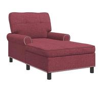 vidaXL Sillón reclinable con cojín Rojo Vino 91 x 157 x 91 cm Tela, Sala de Estar, Diseño Rectangular, Estilo Contemporáneo, Inlays Decorativos, Materiales Duraderos, para Espacios Modernos