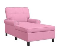 vidaXL Sillón reclinable con cojín Rosa 91 x 157 x 91 cm Tela, Sala de Estar, Diseño Rectangular, Estilo Contemporáneo, Inlays Decorativos, Materiales Duraderos, para Espacios Modernos