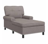 vidaXL Sillón reclinable con cojín Taupé 91 x 157 x 91 cm Tela, Sala de Estar, Diseño Rectangular, Estilo Contemporáneo, Inlays Decorativos, Materiales Duraderos, para Espacios Modernos