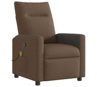 vidaXL Sillón reclinable con Masaje de Tela marrón, sillón de Masaje reclinable, sillón, sillón reclinable, sillón de Masaje de Oficina