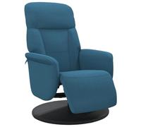 vidaXL Sillón Reclinable con Reposapiés, Silla Ajustable con Respaldo, Sillón de Relax Descanso TV, Asiento para Ancianos, Terciopelo Azul
