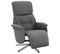 vidaXL Sillón reclinable con reposapiés Tela Gris Oscuro