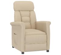 vidaXL Sillón reclinable Crema