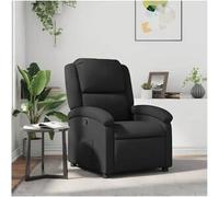 vidaxl Sillón reclinable de cuero auténtico negro