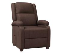 Vidaxl sillón reclinable de cuero sintético marrón