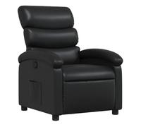 Vidaxl sillón reclinable de cuero sintético negro
