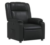Vidaxl sillón reclinable de cuero sintético negro