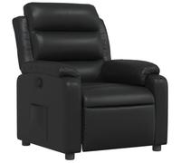 vidaXL Sillón reclinable de Cuero sintético Negro