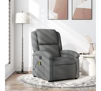 vidaXL Sillón reclinable de masaje de tela