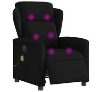 vidaXL Sillón reclinable de masaje eléctrico tela negro