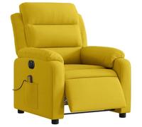 vidaXL Sillón reclinable de Masaje eléctrico Terciopelo Amarillo