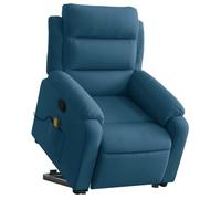 vidaXL Sillón reclinable de Masaje elevable Terciopelo Azul