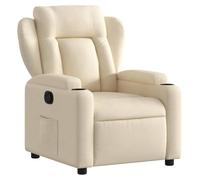 vidaXL Sillón reclinable de Tela Color Crema