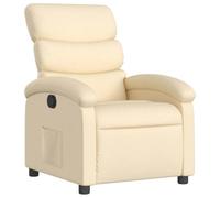 vidaXL Sillón reclinable de Tela Crema