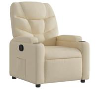 Vidaxl sillón reclinable de tela crema