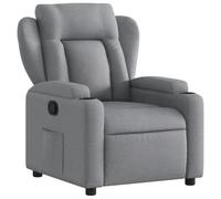vidaXL Sillón reclinable de tela gris claro