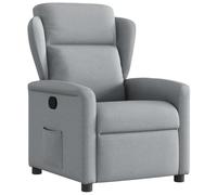 vidaXL Sillón reclinable de tela gris claro