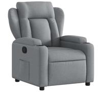 vidaXL Sillón reclinable Relax para salón – Silla con reposabrazos, tela gris claro