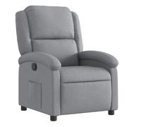 vidaXL Sillón Reclinable, Silla con Respaldo Reposabrazos, Sillón de Televisión Relax Descanso, Asiento para Salón Hogar, Tela Gris Claro