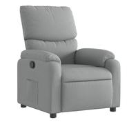 vidaXL Sillón reclinable Relax con respaldo y reposabrazos, para televisión – Tela gris claro