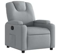 vidaXL Sillón reclinable de tela gris claro