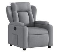 vidaXL Sillón reclinable Relax para salón – Silla con reposabrazos, tela gris claro