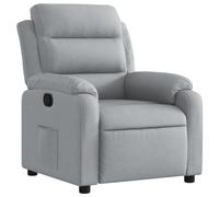 vidaXL Sillón reclinable de Tela Gris Claro