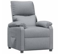 vidaXL Sillón reclinable de Tela Gris Claro, Silla reclinable, sillón reclinable para Ancianos, sillón de sofá, sillón, sillón reclinable para TV