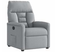 vidaXL Sillón reclinable de Tela Gris Claro, Silla reclinable, sillón reclinable para Ancianos, sillón de sofá, sillón, sillón reclinable para TV