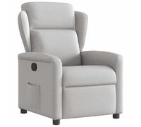 vidaXL Sillón reclinable de tela gris nube