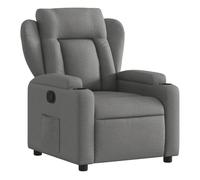 vidaXL Sillón Reclinable, Silla con Respaldo Reposabrazos, Sillón de Televisión Relax Descanso, Asiento para Salón Hogar, Tela Gris Oscuro