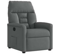 vidaXL Sillón reclinable de Tela Gris Oscuro
