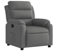vidaXL Sillón reclinable de Tela Gris Oscuro