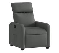 vidaXL Sillón reclinable Relax con reposabrazos y asiento ajustable para ancianos, tela gris oscuro