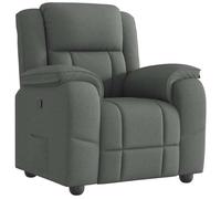 vidaXL Sillón reclinable de Tela Gris Oscuro