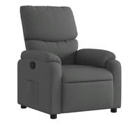 vidaXL Sillón Reclinable, Silla con Respaldo Reposabrazos, Sillón de Televisión Relax Descanso, Asiento para Salón Hogar, Tela Gris Oscuro
