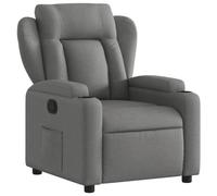 Vidaxl sillón reclinable de tela gris oscuro