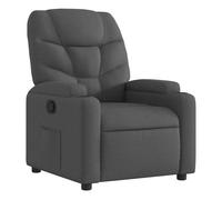 vidaXL Sillón reclinable de Tela Gris Oscuro