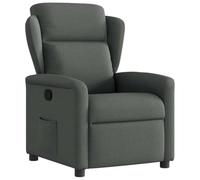 vidaXL Sillón reclinable de tela gris oscuro
