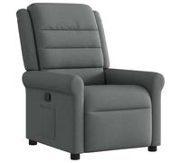 vidaXL Sillón reclinable de Tela Gris Oscuro