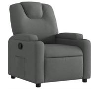 vidaXL Sillón reclinable de tela gris oscuro