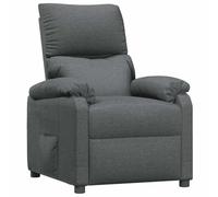vidaXL Sillón reclinable de Tela Gris Oscuro, Silla reclinable, sillón reclinable para Ancianos, sillón de sofá, sillón, sillón reclinable para TV